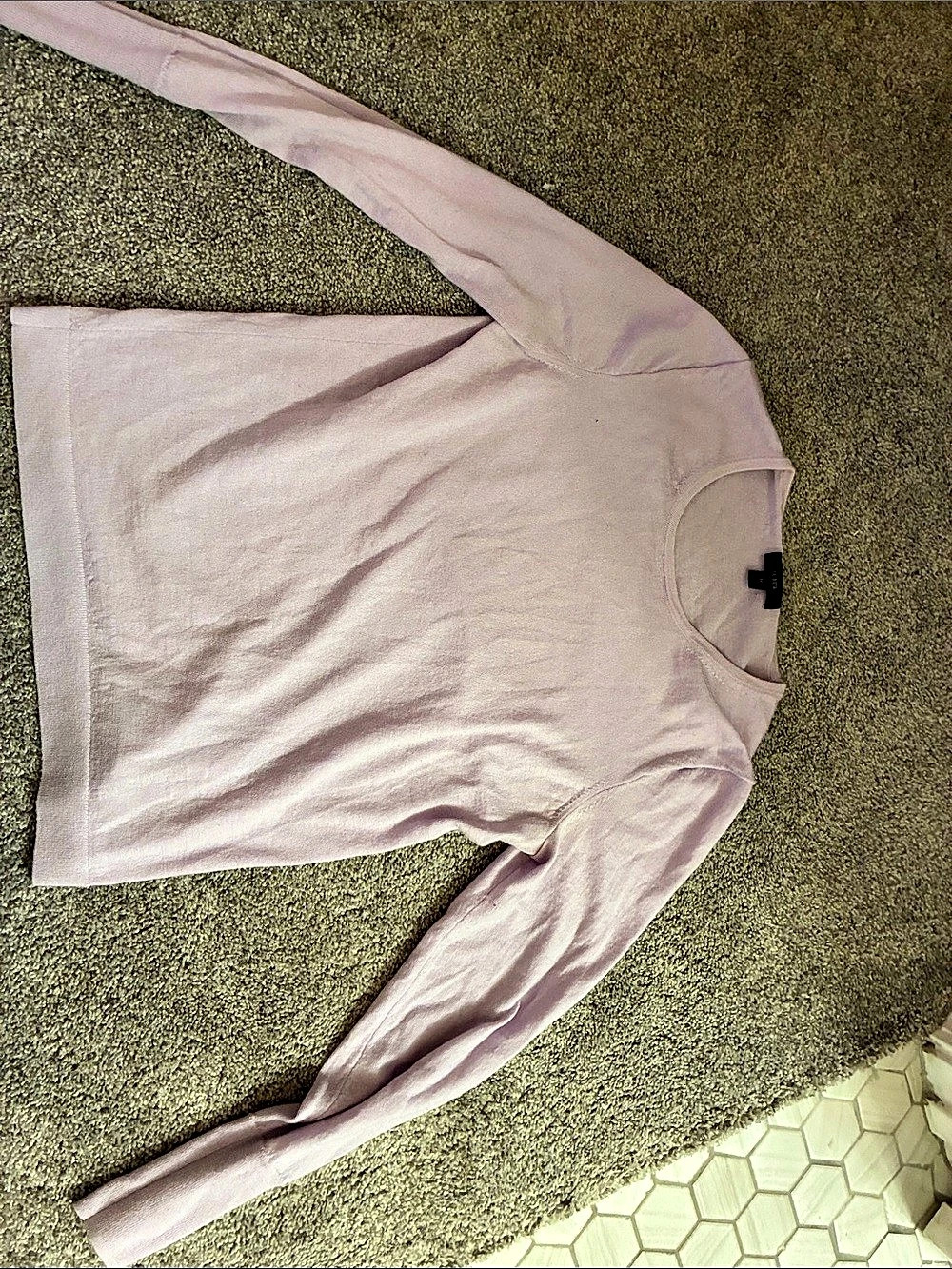 J.Crew Long Sleeve Cashmere Sweater in Purple Size Medium Like New